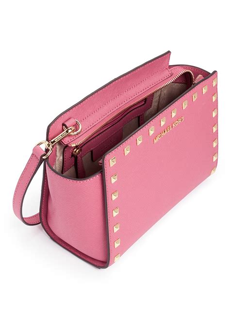 studded pink michael kors purse|michael kors soho shoulder bag.